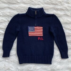 Polo Ralph Lauren | American Flag 1/4 Zip Knitted Sweater